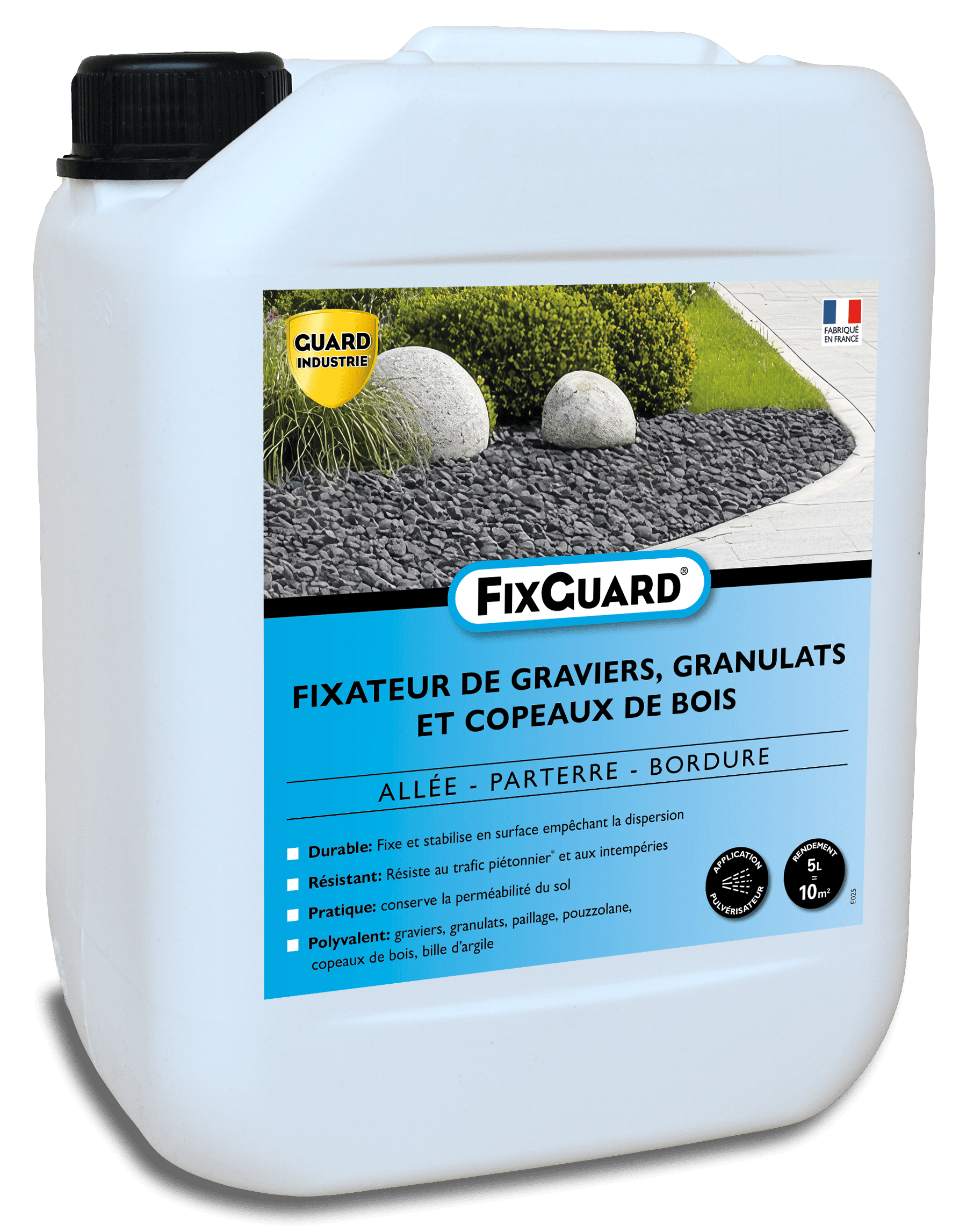 FixGuard Fixateur gravier extérieur  – Liant invisible, stabilisateur terrasse & allées – Jusqu’à 10m² Guard Industrie