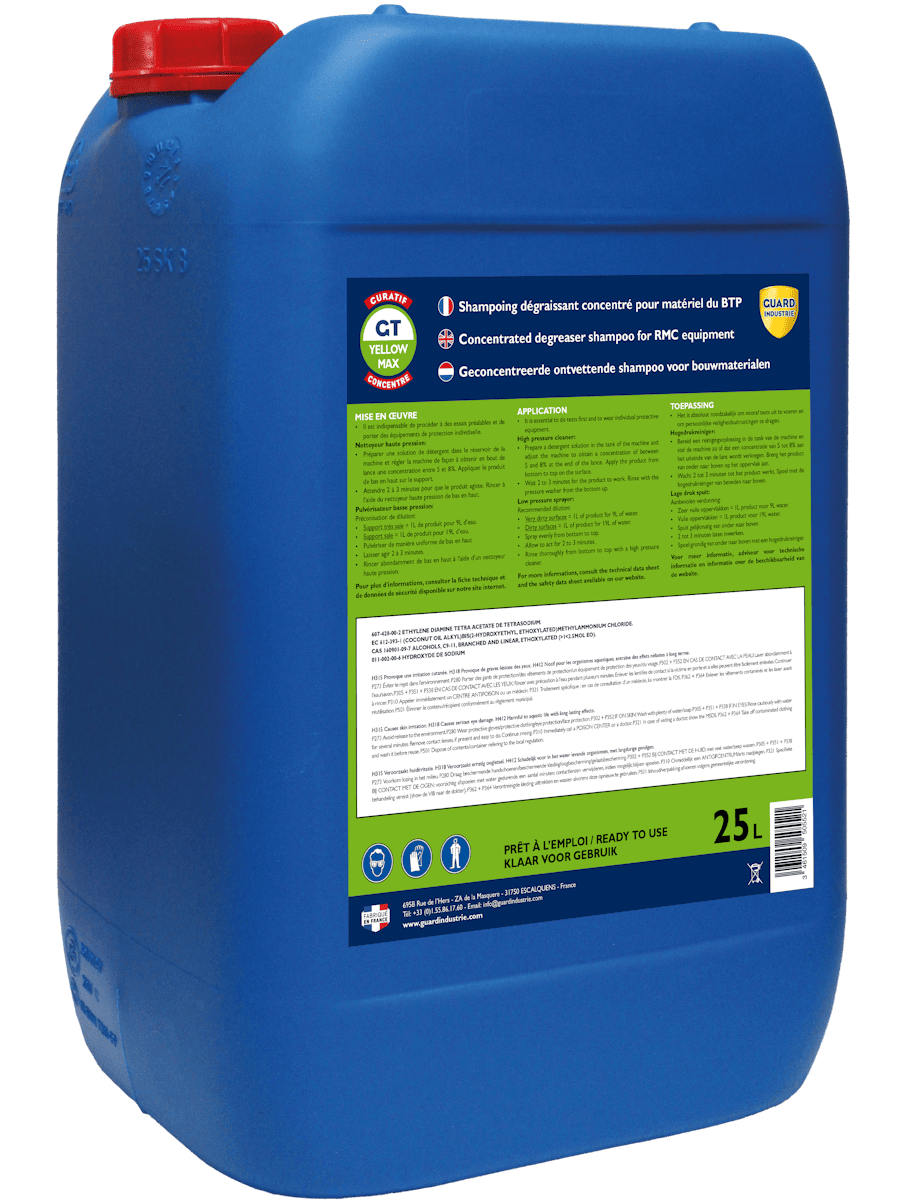Guard Tech Yellow Max – Shampoing dégraissant camions & moteurs Guard Industrie
